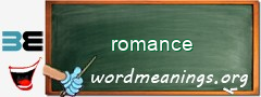 WordMeaning blackboard for romance